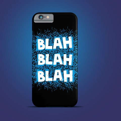 Blah blah blah - custom typography design created to be sold on T-shirts and other merchandise.