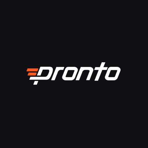 Pronto - custom typography logo, created for code review automation tool.